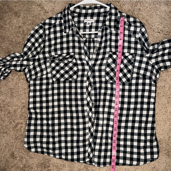 Croft & Barrow Women’s Buffalo Checked Button Down Shirt Size xl - Picture 4 of 7